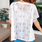 Mention Me Floral Accent Top in Ivory