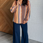 Moderately Mod Polka Dot Button Up Top