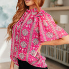 Moments Like This V-Neck Bell Sleeve Blouse