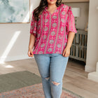 Moments Like This V-Neck Bell Sleeve Blouse