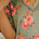 More Than Butterflies Floral V-Neck Top