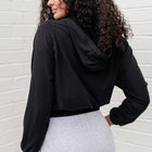 Morning Run Half Zip Hoodie in Black