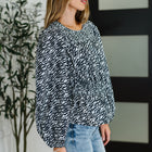 Muse Moves High Neck Peplum Blouse in Black