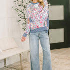 New Opportunities Drop Shoulder Floral Pullover