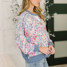 New Opportunities Drop Shoulder Floral Pullover