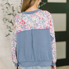 New Opportunities Drop Shoulder Floral Pullover