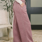 Nights Like This High Waist Palazzo Sweats in Light Rose