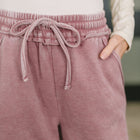 Nights Like This High Waist Palazzo Sweats in Light Rose