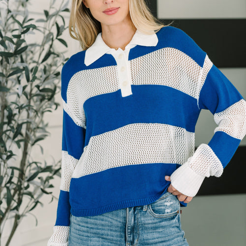 Oceanfront Stroll Button Henley