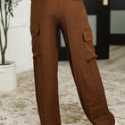 Off Duty Straight Leg Cargo Pants in  Brown