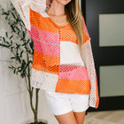 Off the Grid Net Color Block Layering Top