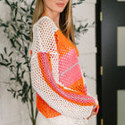 Off the Grid Net Color Block Layering Top