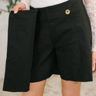 Only Pair Faux Wrap Skort in Black