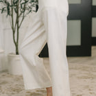 Only Pair High Waisted Wide Leg Bottoms in Off White