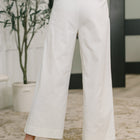 Only Pair High Waisted Wide Leg Bottoms in Off White