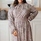 Ophelia Animal Print Shirred Waist Dress