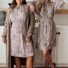 Ophelia Animal Print Shirred Waist Dress