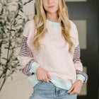 Outside the Lines Oversized Color Block  Pullover