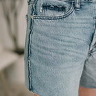 Paige High Waist Rigid Magic Cutoff Short Raw Side Seams
