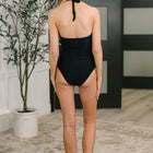 Palma Mesh Detail Halter Swimsuit