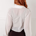 Pause and Reflect Tie Front Button Up Shirt