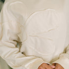 Petal Poise Floral Applique Pullover in Neutral
