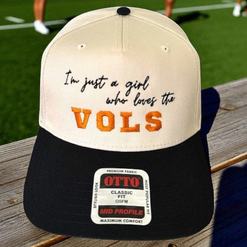 SC - Vols I’m Just a Girl Natural/Black Embroidered Hat