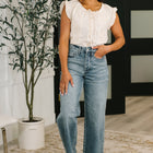 Picnic Petal Lace Detail Top
