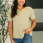 Pushing Through Button Down Top