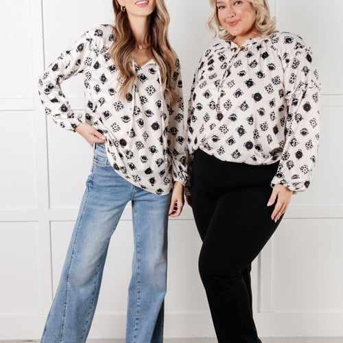 Quick Follow Up Floral Tile Blouse