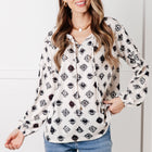 Quick Follow Up Floral Tile Blouse