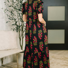 Quiet Life Notch Neck Tiered Dress in Black