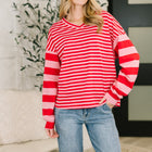Rhythm & Rows V-Neck Drop Shoulder Pullover