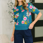 Right for Each Other Knit Floral Top