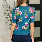 Right for Each Other Knit Floral Top