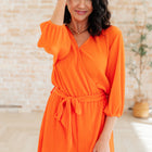Roll With me Romper in Tangerine