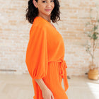 Roll With me Romper in Tangerine
