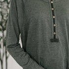 Rooftop View Raglan Sleeve Henley Top