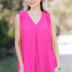 Pink Petals Sleeveless Top