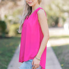 Pink Petals Sleeveless Top