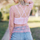 Pink Lace Embrace Top