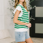 Same Page Flutter Sleeve Top