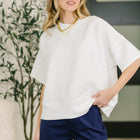 Sense of Clarity Boxy Top in Off White