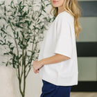 Sense of Clarity Boxy Top in Off White