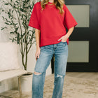 Sense of Clarity Boxy Top in Ruby