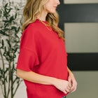 Sense of Clarity Boxy Top in Ruby