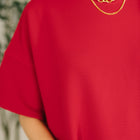 Sense of Clarity Boxy Top in Ruby