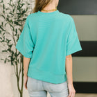 Sense of Clarity Boxy Top in Turquoise