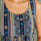 Sierra Spirit Gathered Tiered Dress in Navy