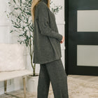 Signature Open Front Cardigan Set in Black